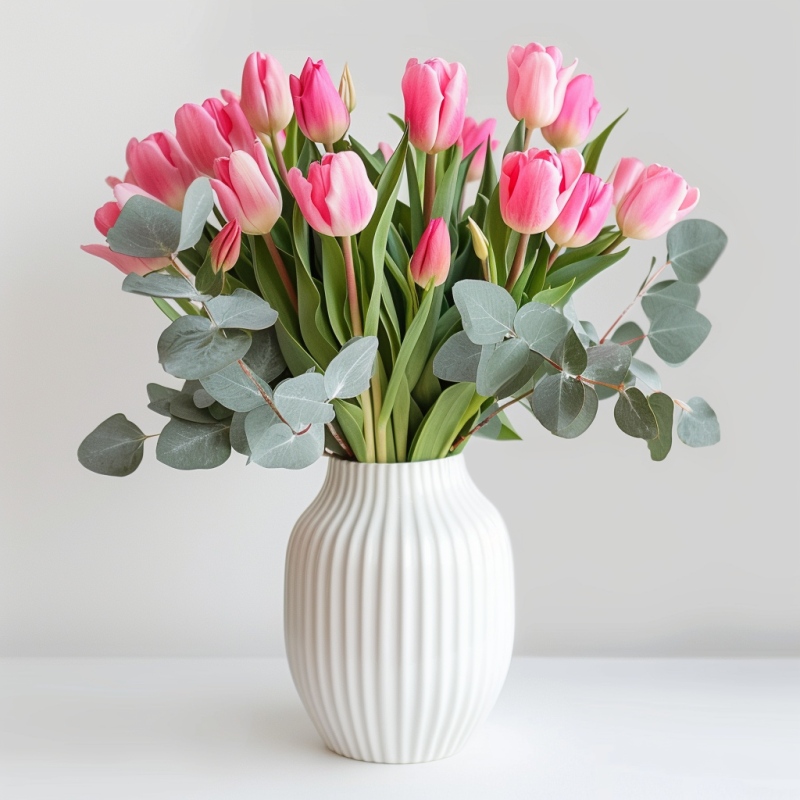 How much does a pair of flower baskets cost for the opening of the Central Signal Village store?